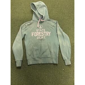 Vintage Ralph Lauren Hoodie Size Xs Green Pullover Sweatershirt Y2K READ